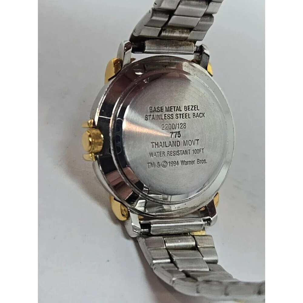 Armitron Tweety Bird 1994 Two Tone Date Quartz Watch Looney Tunes New Battery